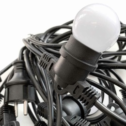 GIRLANDA LED G45 10m 10xE27 Komplet z Żarówkami 3W Mleczna