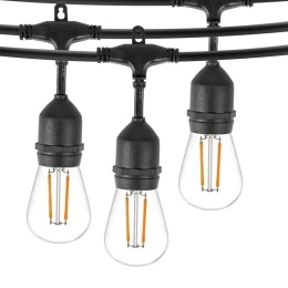Girlanda LED S14 15m IP65 Komplet z Żarówkami 15 x E27 1W