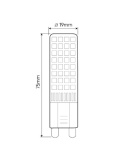 Kompaktowa żarówka LED G9 2700K do wnętrz