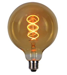 Dekoracyjna żarówka LED G125 1800K 4W – bursztynowe światło w stylowej formie