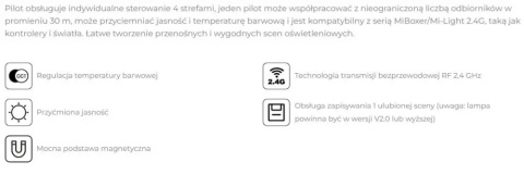 Pilot Miboxer C1 Strefowy 2,4GHz Do Taśmy LED Mono CCT z uchwytem Magnetycznym Pilot Miboxer C1 Strefowy 2,4GHz Do Taśmy LED Mono CCT z uchwytem Magnetycznym